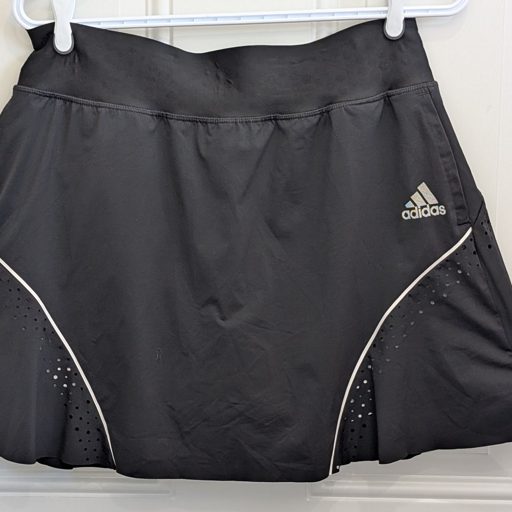 3/$20 Adidas Black  Golf Skort with White Accents